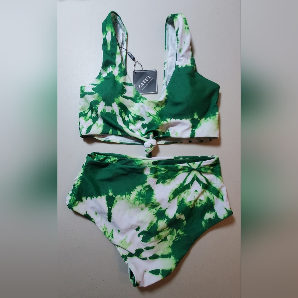 💚ZAFUL Women's Knot Scoop Neck Bikini Set - Picture 3 of 5